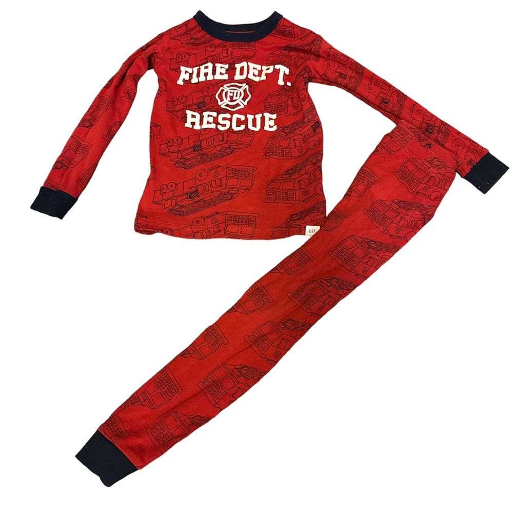 Gap organic tire truck pajamas